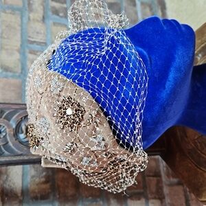 Vintage Patrice beaded mini hat fascinator from the 1940s or 1950s